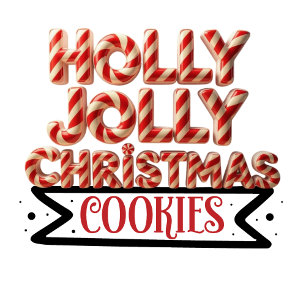 Holly Jolly Christmas Cookies Tree Decoration Card