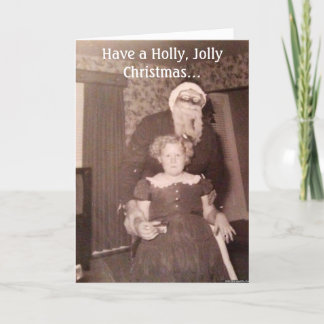 Holly Jolly Christmas Creepy Santa Card