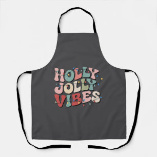 Holly Jolly Christmas Gift Family Xmas Holiday Apron