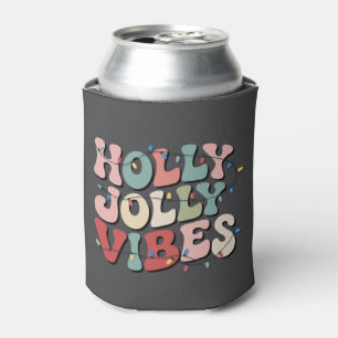 Holly Jolly Christmas Gift Family Xmas Holiday Can Cooler