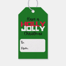 Holly Jolly Christmas Gift Tag