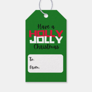 Holly Jolly Christmas Gift Tag