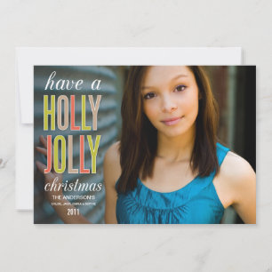 HOLLY JOLLY CHRISTMAS   HOLIDAY GREETING CARD