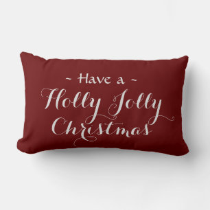 Holly Jolly Christmas Lumbar Cushion