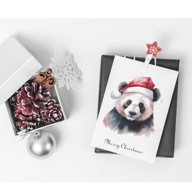 Holly Jolly Christmas Panda, custom Holiday Card (Creator Uploaded)