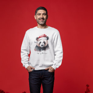 Holly Jolly Christmas Panda, custom T-Shirt