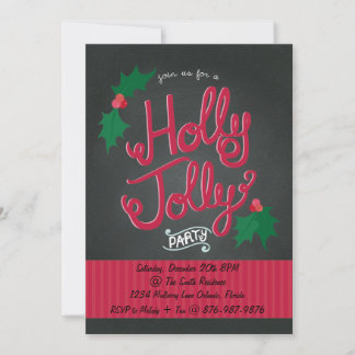 Holly Jolly Christmas Party Invitation