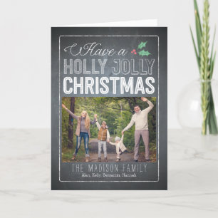 Holly Jolly Christmas Photo Greeting Cards