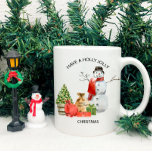 Holly Jolly Christmas Snowman, Tree, Packages Coffee Mug<br><div class="desc">Have a Holly Jolly Christmas Snowman with Christmas tree and packages</div>