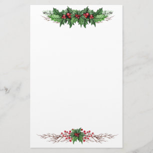 Holly Jolly Christmas Stationery