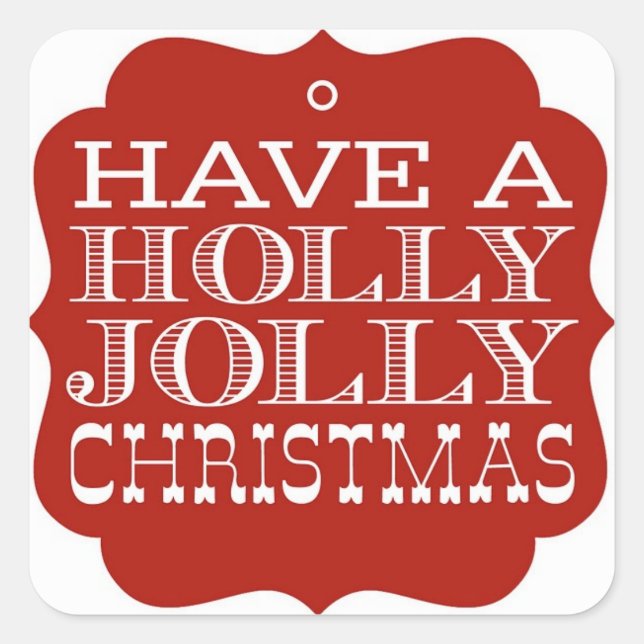 Holly Jolly Christmas Stickers (Front)