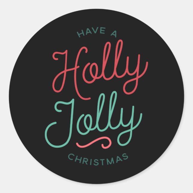 Holly Jolly Christmas Toddler T Shirt  Classic Round Sticker (Front)