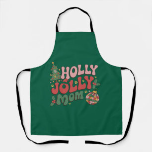 Holly Jolly Dog Mum Christmas Holiday Pet Lover Apron