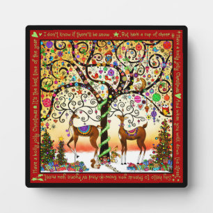 Holly Jolly Festive Christmas Plaque