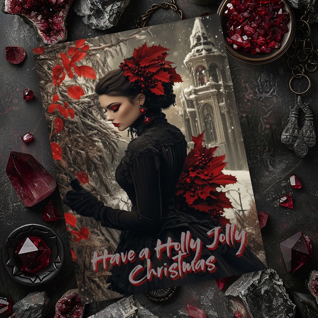 Holly Jolly Gothic Christmas Card (Creator Uploaded)