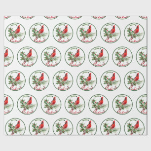 Holly Jolly Greetings of Christmas Wrapping Paper