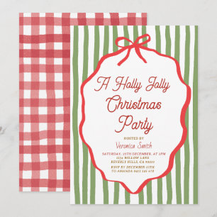 Holly Jolly Holiday Christmas Party Invitation
