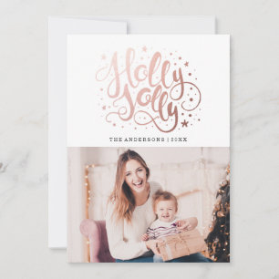 Holly Jolly   Holiday Photo Card