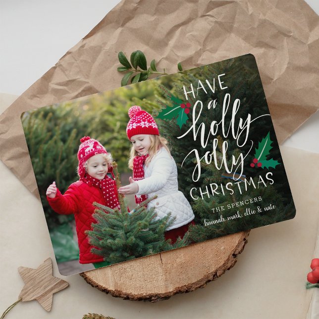 Holly Jolly | Holiday Photo Card (Creator Uploaded)