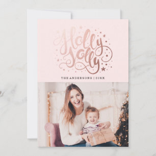 Holly Jolly   Holiday Photo Card