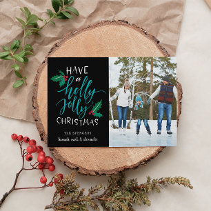 Holly Jolly   Holiday Photo Collage Card