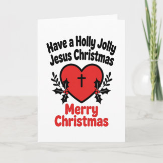 Holly Jolly Jesus Christmas Card Gift