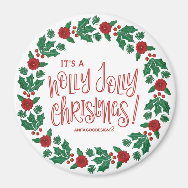 Holly Jolly Magnet (Front)