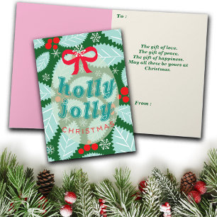 Holly Jolly Mistletoes Christmas Vibes  Card