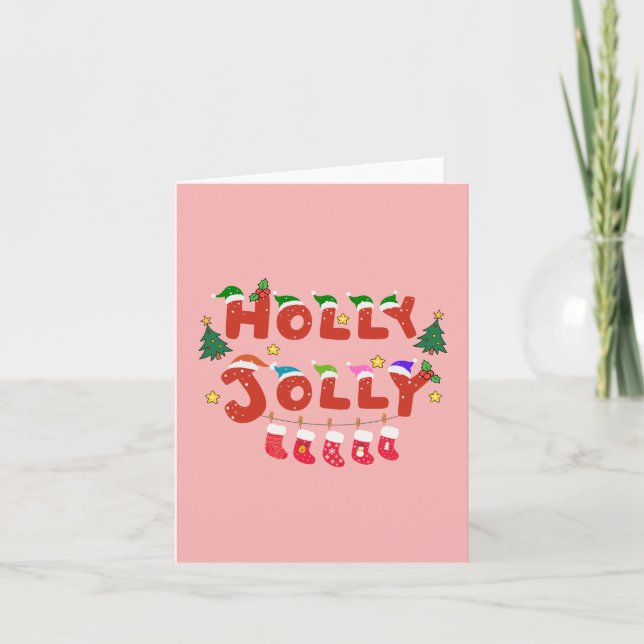 Holly Jolly Note Card (Front)