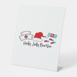 Holly Jolly Nurse, Halloween Classic T-Shirt Pedestal Sign
