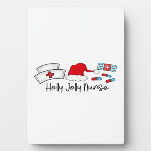 Holly Jolly Nurse, Halloween Classic T-Shirt Plaque