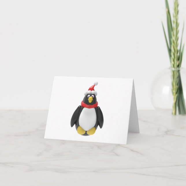 Holly Jolly Penguin Card (Front)