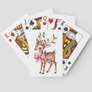 Holly Jolly Reindeer Playing Cards