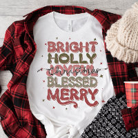 Holly Jolly Retro Christmas T-Shirt