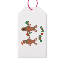 Holly & Jolly Retro Gingerbread Christmas Gift Tag