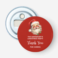 Holly Jolly Santa Claus Retro Christmas Thank You