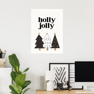 Holly Jolly Scandinavian Christmas Poster