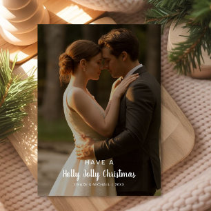 Holly Jolly & Slightly Married — Christmas Couple  Holiday Card