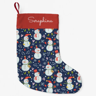 Holly Jolly Snowmen Personalised Stocking