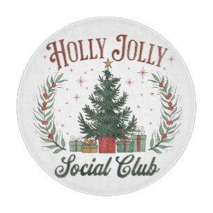 Holly Jolly Social club Cutting Board