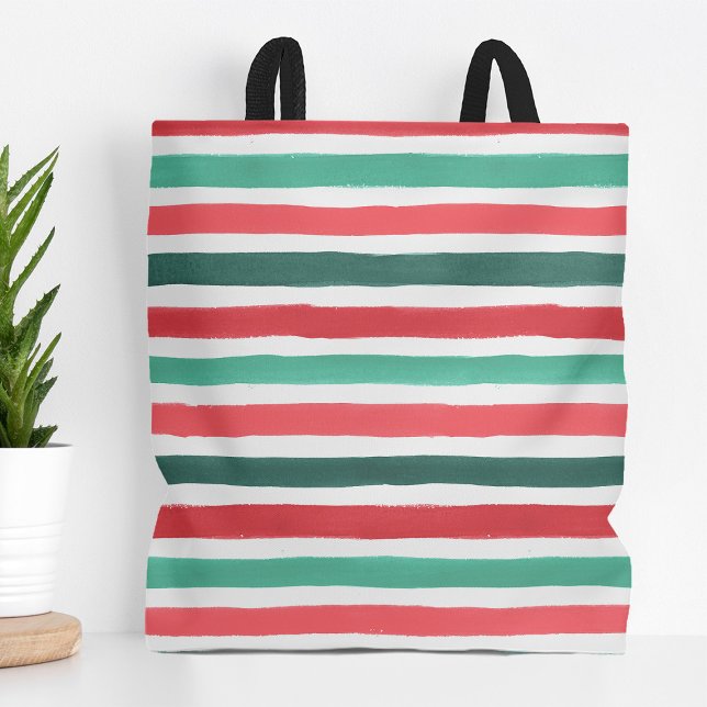 Holly Jolly Stripes Tote Bag (Creator Uploaded)