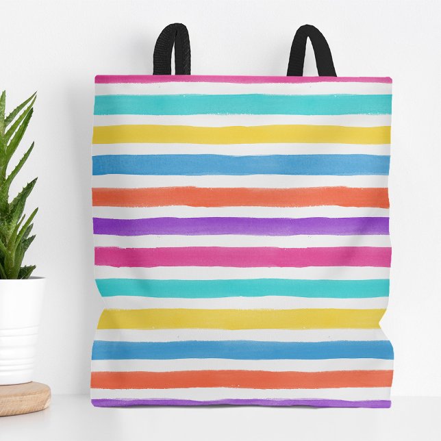 Holly Jolly Stripes Tote Bag (Creator Uploaded)