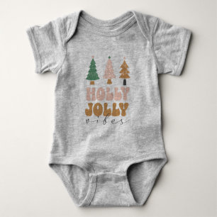 Holly Jolly vibes Baby Bodysuit