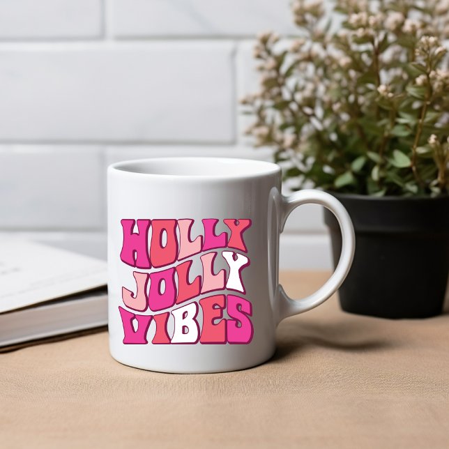 Holly jolly vibes: Christmas Drinking Coffee Mug (Creator Uploaded)