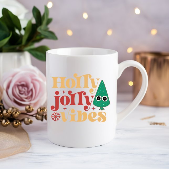 Holly jolly vibes Drinking Coffee Mug (Creator Uploaded)