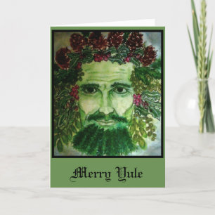 Holly King Merry Yule Holiday Card