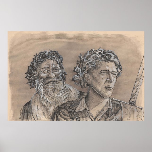 Holly King Oak King by Portia St Luke Poster (Front)