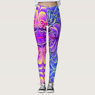 Holly Leaf and Berry Colorful Leggings