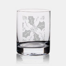 Holly Leaves Retro Modern Big Print Pattern 