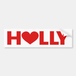 Holly Love Bumper Sticker